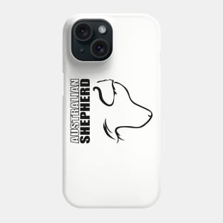 Australian Shepherd profile Aussie dog lover Phone Case