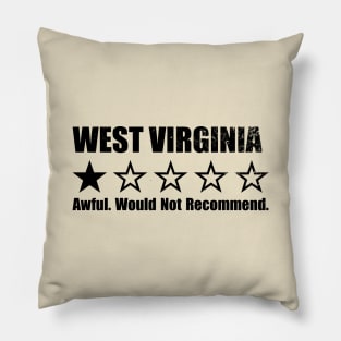 West Virginia One Star Review Pillow