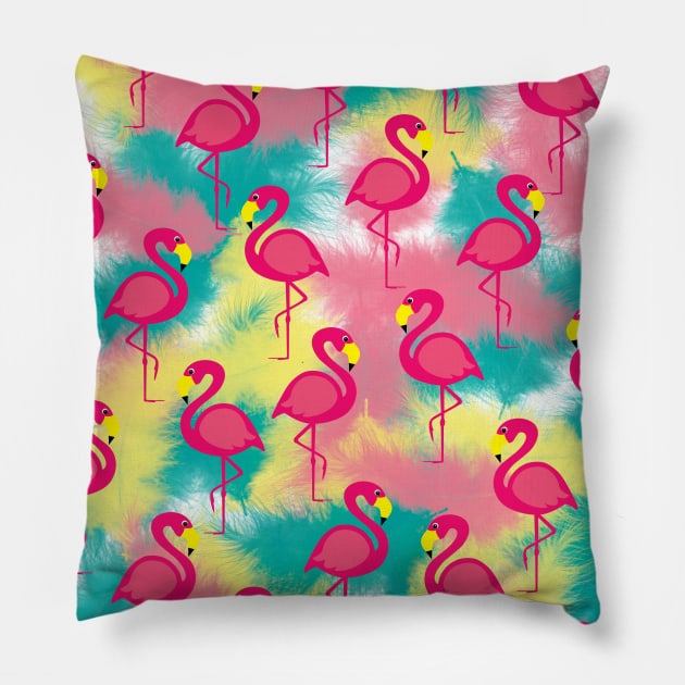 Flamingo Power Pillow by Gramoda