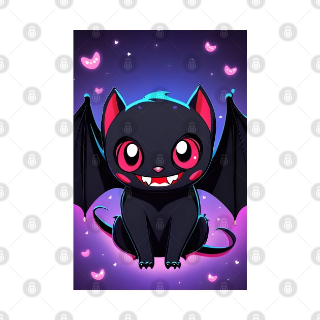 Cute Kawaii Vampire Bat by Spaceboyishere