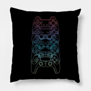 Controles de PlayStation PS1-PS5 (Lineas Arcoiris) Pillow