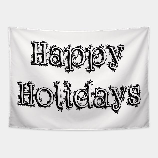 Happy Holidays Tapestry by Angry Ninja Designs