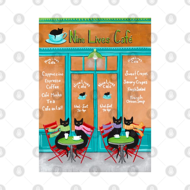 The Nine Lives Cat Cafe by KilkennyCat Art