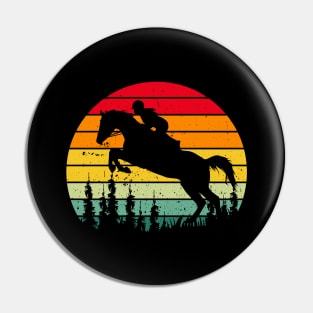 Equestrian Retro Horses Vintage Rider Pin