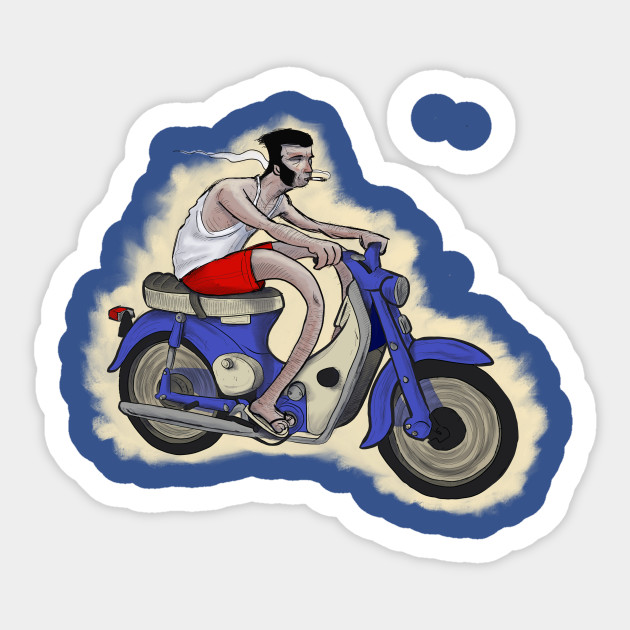 Teddy Boy Scooter Bike Rider Lambretta Sticker Teepublic