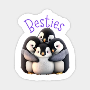 Cute Best Friend Penguins Magnet