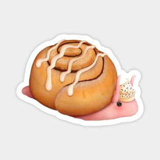 Cinnamon Roll Snail Magnet