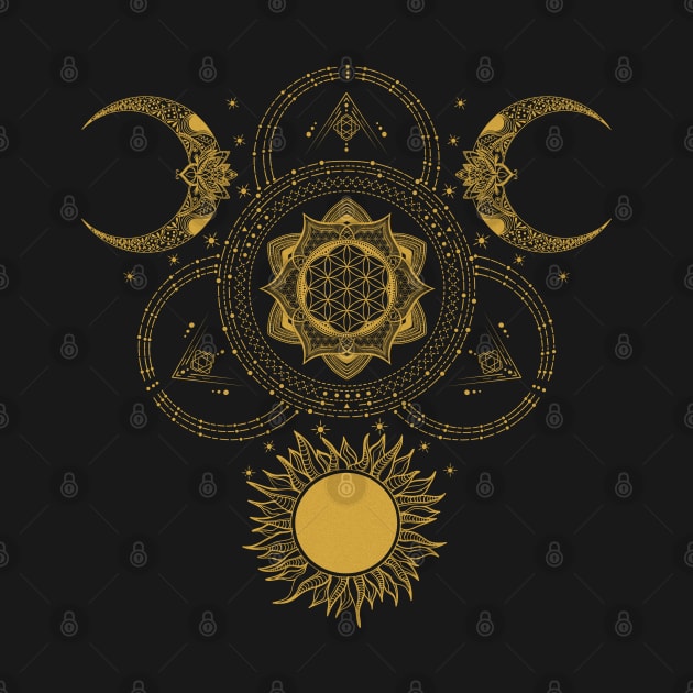 Flower Of Life | Sun and Moon by CelestialStudio