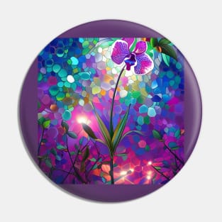 Purple Orchid Pin