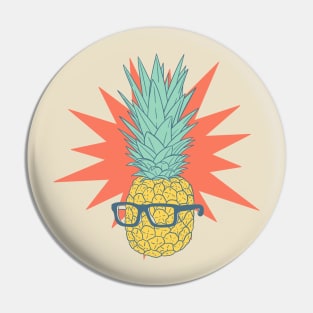 Pineapple with glasses Pin