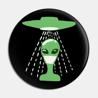 Alien In Face Mask - Social Distancing Quarantine Drawing Pin