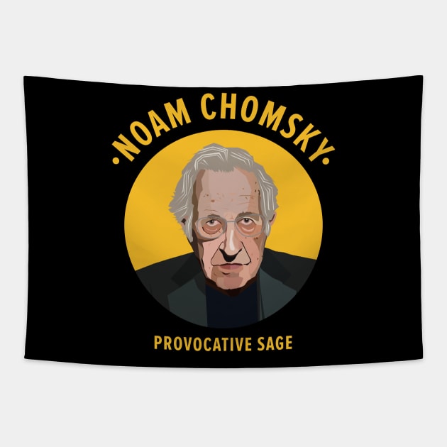 Noam Chomsky: Voice of Dissent Tapestry by Boogosh