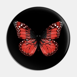 Albanian Flag  Butterfly - Gift for Albanian From Albania Pin