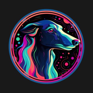 Borzoi Cosmic Space Dogs Galaxy Astronaut T-Shirt