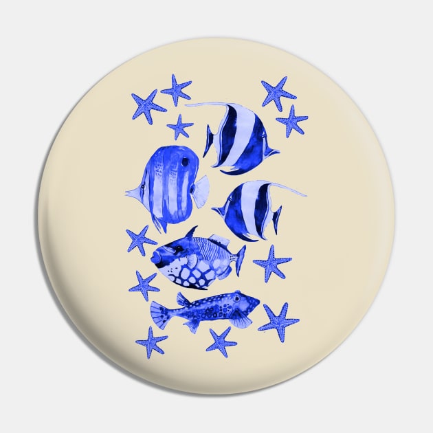 underwater paradise blue Pin by LebensART