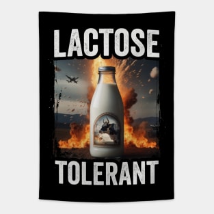 Lactose Tolerant Funny Parody Tapestry