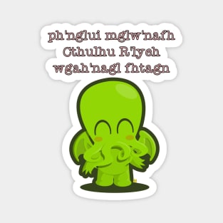 Postal from R'lyeh - cute Cthulhu Magnet