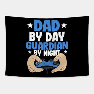 Dad By Day Guardian By Night Funny Fathers Day Tapestry