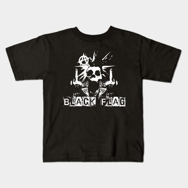 black flag skeletopunk - Black Flag - Kids T-Shirt | TeePublic