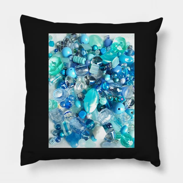 Aqua Marine Dreams Pillow by Mem7e7