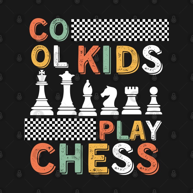 Chess Pieces Vintage checkmate funny Kids Players by click2print