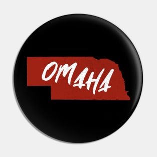 Omaha Nebraska Typography Pin