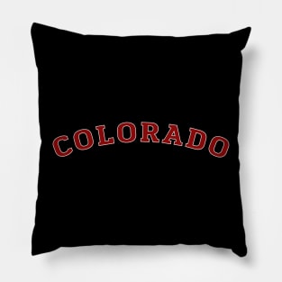 Colorado State Vintage Retro Style Pillow