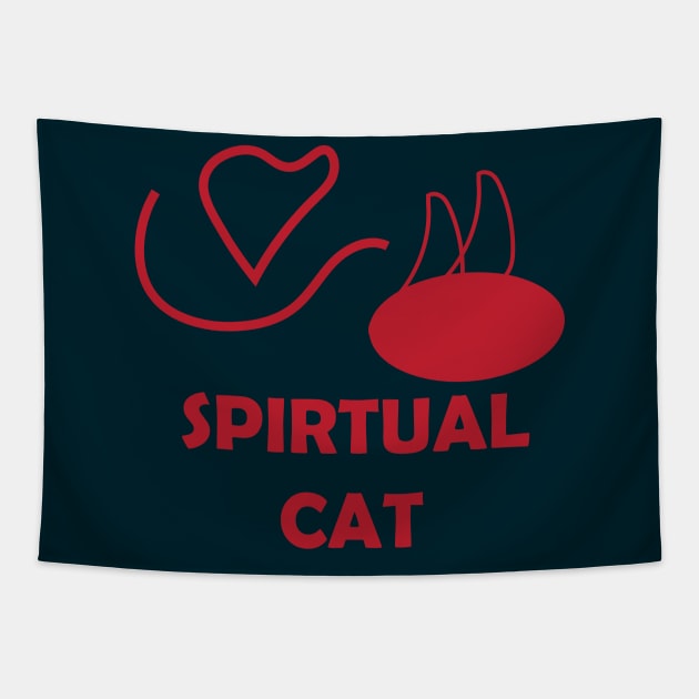 SPIRITUAL CAT VINTAGE DESIGN Tapestry by Dolaaa