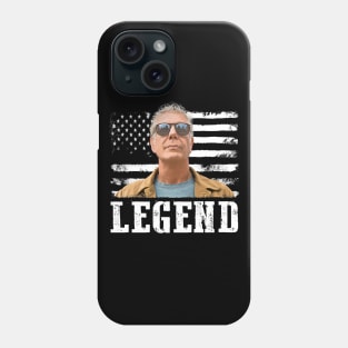 Vintage American Flag Bourdain Chef Legend Phone Case