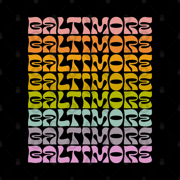 Baltimore Pride - retro Baltimore shirt by Deardarling