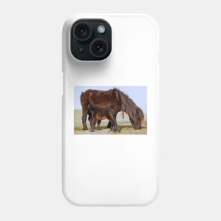 Wild Shetland Ponies - Mare & Foal Phone Case