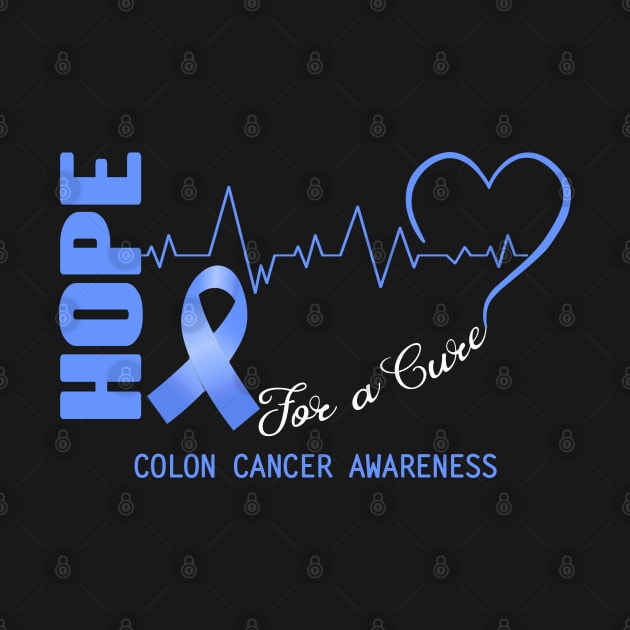 Hope For A Cure Colon Cancer Awareness Support Colon Cancer Warrior Gifts by ThePassion99