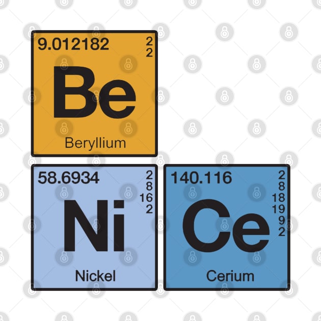 Element Of Being Nice Periodic Table by Lani A Art