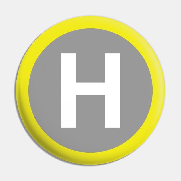 Helipad Sign Pin by tinybiscuits