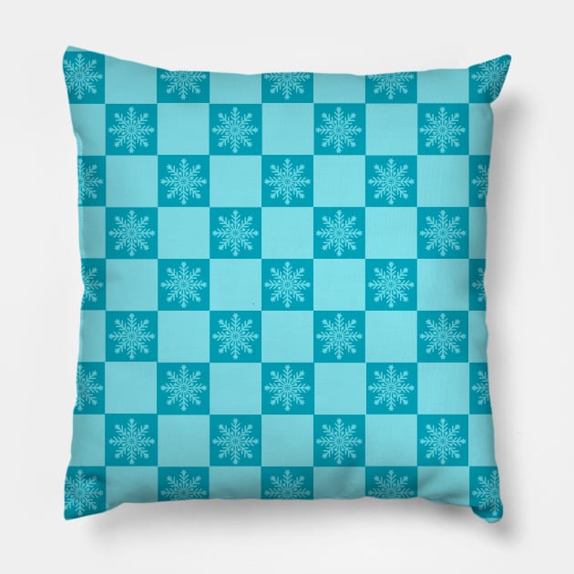 Snowy blue Pillow by Sinmara