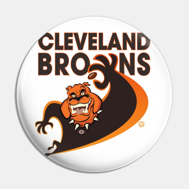 Cleveland Browns BullDawg Whoosh Ballin Pin by Goin Ape Studios