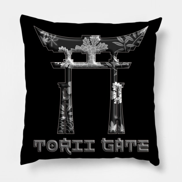 Torii Gates Japanese Sacred Shinto Shrine Japan 47 Pillow by dvongart