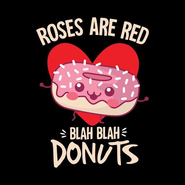 Rosed Are Red Donuts Valentines day Gift by 2blackcherries