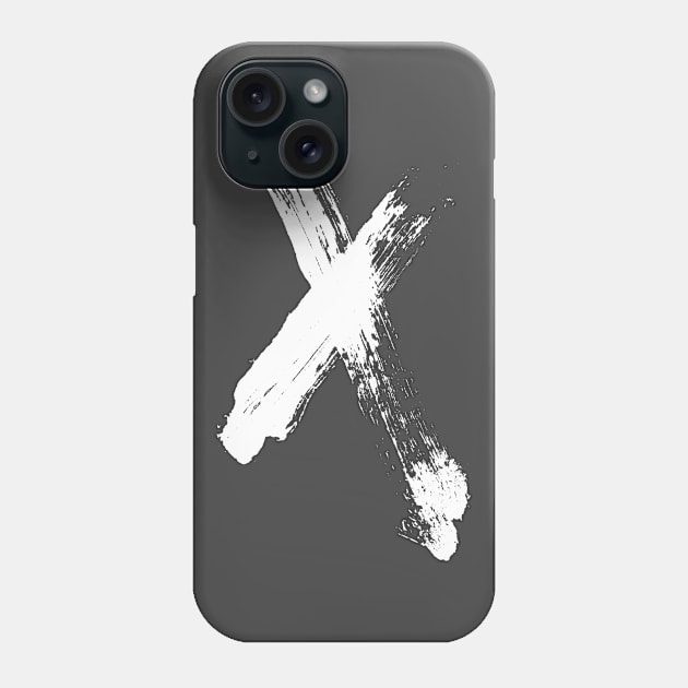 X marks the spot (white) Phone Case by TONYSTUFF