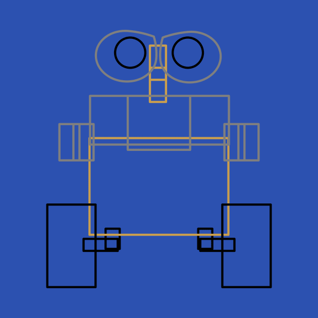 Minimal Line Wall-E by NoirPineapple