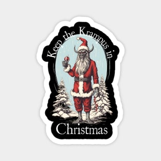 Keep the Krampus in Christmas - Christmas Novelty Shirt Magnet