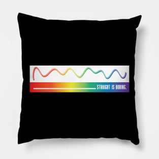 Straight Is Boring - LBGTQ+ Pillow