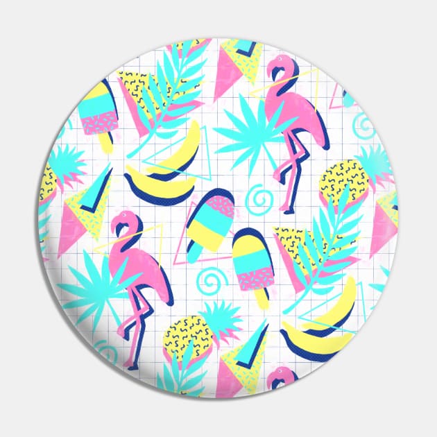 80s Flashback Tropical Fun Pin by micklyn