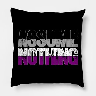 Asexual Pride Assume Nothing Pillow