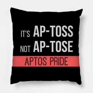 Funny Aptos California Bay Area Design for Beach Lovers Pillow