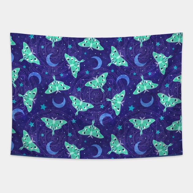 Luna Phase Pattern Tapestry by Ellador