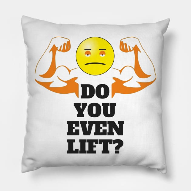 Do You Even Life? Weightlifting Joke Pillow by IkePaz