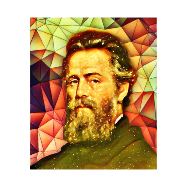 Herman Melville Snowy Portrait | Herman Melville Artwork 9 by JustLit