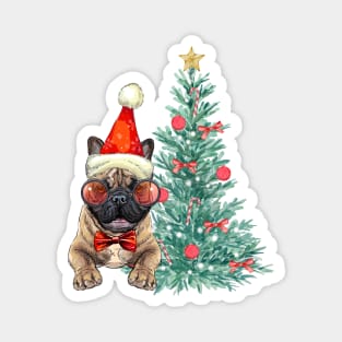 Christmas French Bulldog Magnet