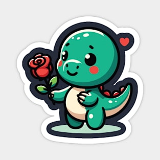 Cute Dinosaur Expressing Love Magnet